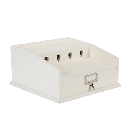 Organize It All Charging Station with Drawer in White nh-30121w-1